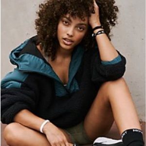 Free people like new - lead the pack pullover - black combo sz S